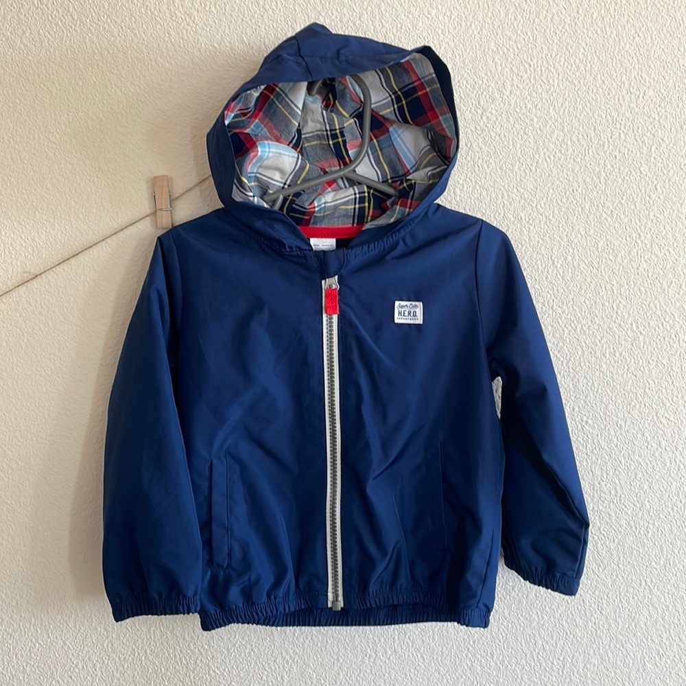 Carters Boys 24 month wind breaker plaid hood